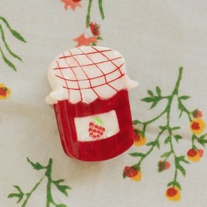 (선물포장) Jam Pot Mini Hair Claw(쿠쿠수제뜨)