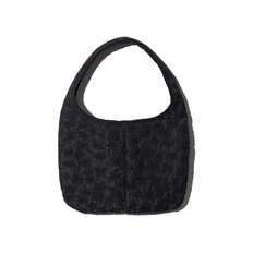 Broderie Padded Day Bag - Black