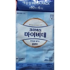 크리넥스 마이비데 화장실용 물티슈 캡형 60매 x 6팩