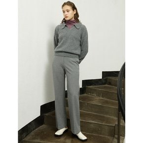 [Day-Wool] Semi-Wide Winter Trousers_GREY