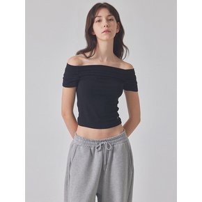 TUCKED ARMHOLE OFF-SHOULDER TOP