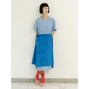 Linnen Wrap Dress_BLUE