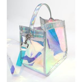 Mirror Box Strap Bag (Silver)(4066)