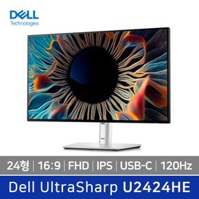 [공식][24년형 신제품] Dell 울트라샤프 U2424HE 24형 IPS 120Hz USB-C 허브 모니터