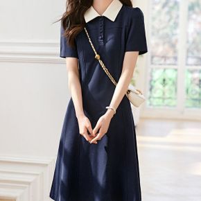 폴로카라 배색 반팔 원피스 j0720 _P362881112
