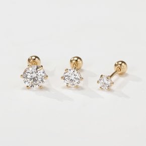 14K 에끌라 랩다이아몬드 피어싱 3mm