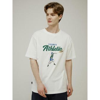 원더플레이스 ATHELETIC GRAPHIC TSHIRTS [WHITE]