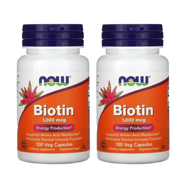 나우푸드 비오틴 Biotin 1000 MCG 100 베지 캡슐 2개