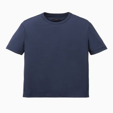 질스튜어트뉴욕 [25SS][GENTLE JERSEY] 네이비 반팔 레귤러핏 티셔츠 (JNTS5B202N2)