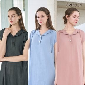 [백화점동일] 크레송 후디 텐셀 원피스 25SS