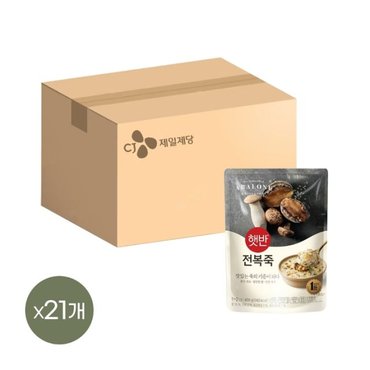 CJ제일제당 햇반죽 전복죽 420g x21개 비비고죽 리뉴얼