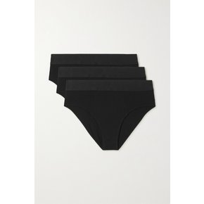 High Brief Set Of Three Tencel Lyocell-blend Briefs 블랙