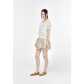 지제로 부클 크롭 라운드넥 가디건_WI3KT862IV