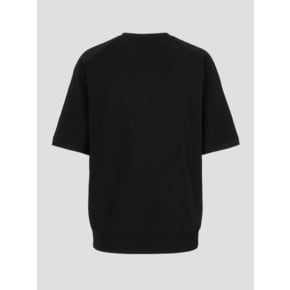 [니플밴드 증정] 24SS 밀라노조직 솔리드 라운드넥 티셔츠 - 블랙(BC4342C145)
