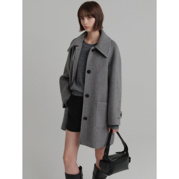 마리 하프 울 코트_그레이 / MARY HALF WOOL COAT_GREY