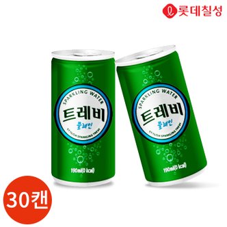  롯데 트레비 플레인 캔 190ml x 30캔