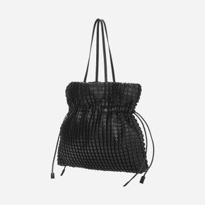 Square Embossed Bag Big Tote Black