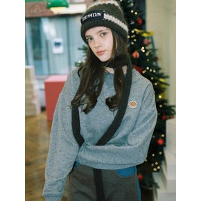 PATCH CROP SWEATSHIRT_GREY