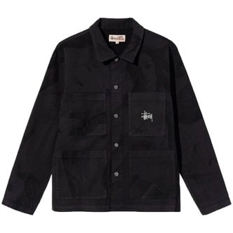 스투시 23FW 비너스 초어 로고 자수 자켓 블랙 115600 BLACK