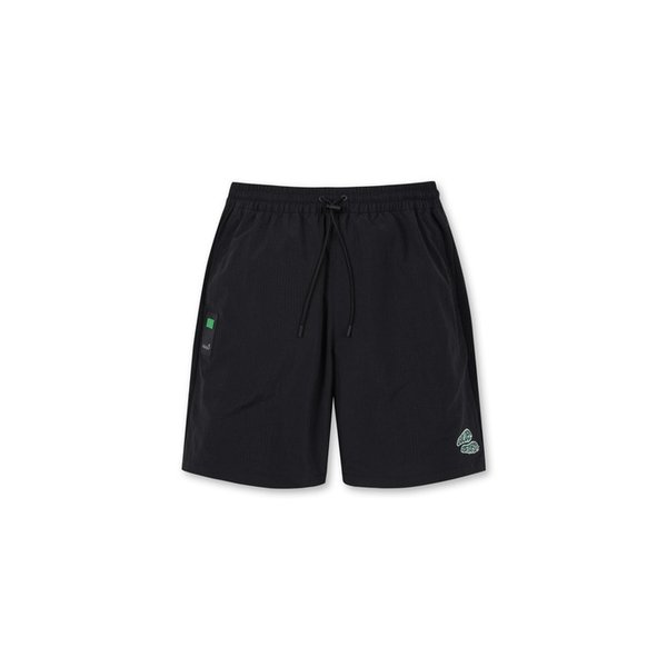 [Unisex] Footprint Logo Seersucker Shorts_G4PAM24081BKX