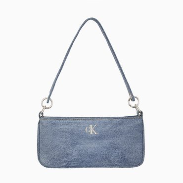 Calvin Klein Jeans ACC 여성 로고 데님 크로스오버 스트랩 숄더백(4F3217G-VGO)