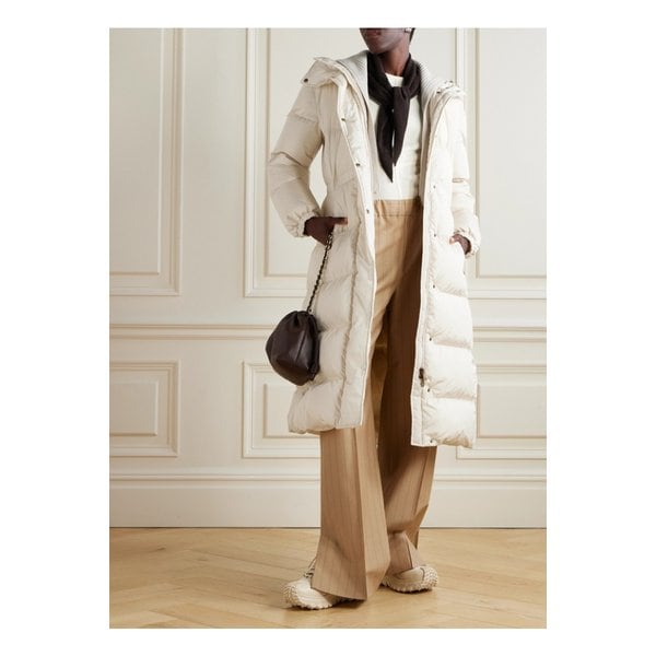 몽클레어 차머 후드 퀼팅 셸 다운 코트 화이트 46376663162861916