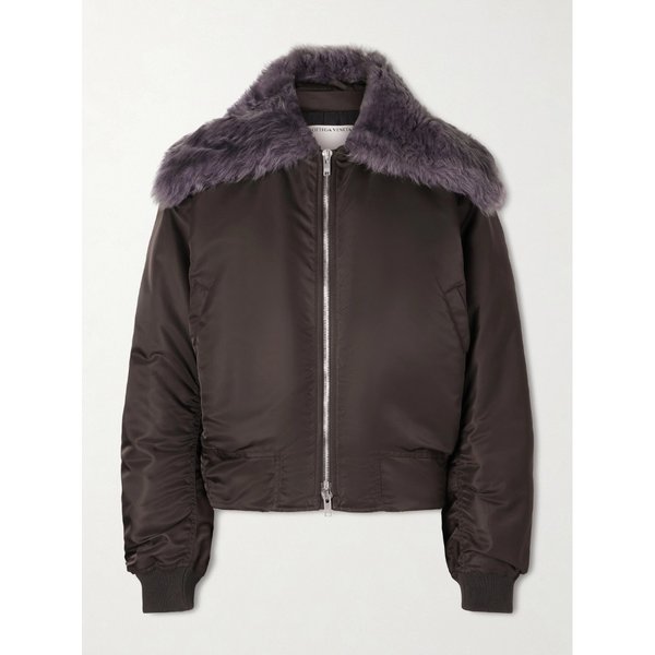 패딩 플러시 트림드 새틴 봄버 재킷 46376663163061511