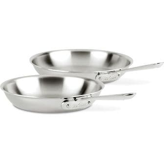  일본 올클래드 냄비 All-Clad D3 스테인리스 스틸 Frying Pan Set 10 12 Inch Silver 141並行輸