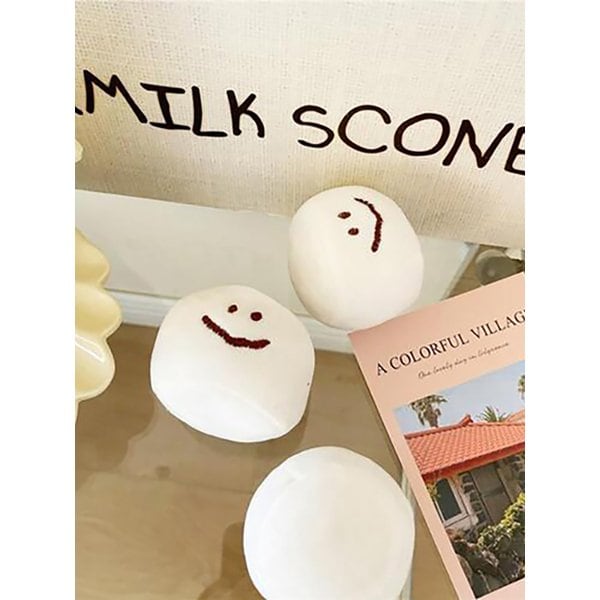 솜사탕 몽글몽글 스마일 미니어쳐 스트레스 해소 키링