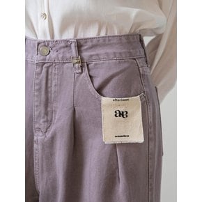 TWO PINTUCK WIDE DENIM PANTS_NSDP436 (Purple)