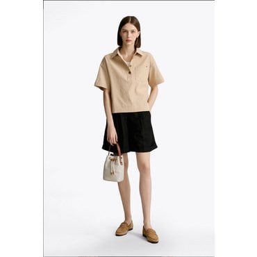 타미힐피거 T22F1WSH402WLM 데님 라이크 크롭 셔츠