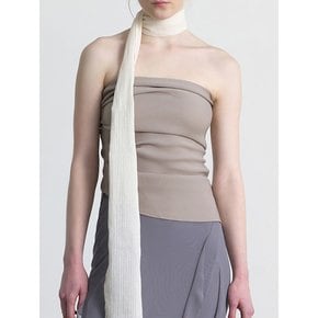 THIN SCARF / LAYER STRIPE / P IVORY