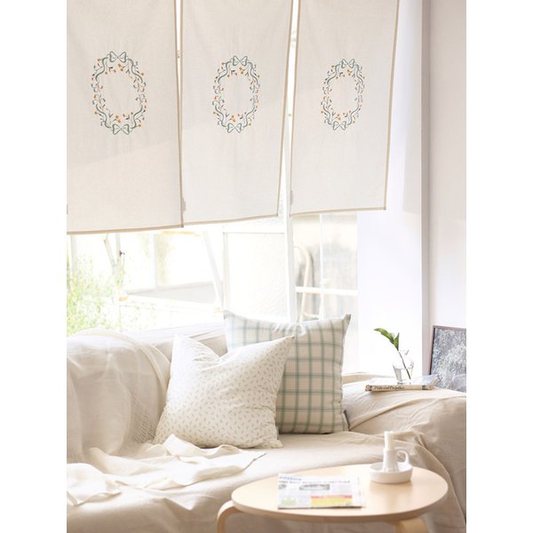 미뇽 자수 가리개커튼