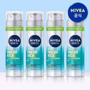 맨 프레시 킥 쉐이빙폼 200ml 4개
