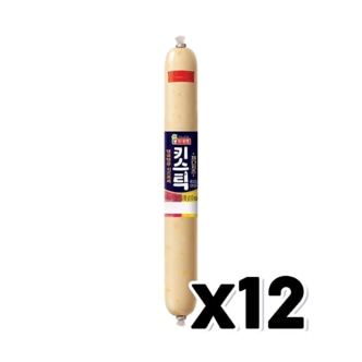  롯데 키스틱 체다치즈 소시지간식 55g x 12개