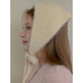 [연말 스페셜 6mm+10mm 진주귀걸이 증정] Angora earmuff balaclava - Ivory