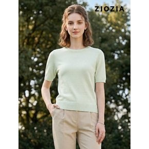 [ZIOZIA W] 여성 베이직 여름 반팔 니트 (AFD2ER1105)