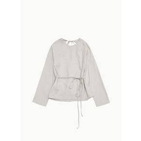 베이스레인지 26SS Long Sleeve Apron Top, Prun Grey