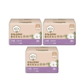 좋은느낌 유기농순면 라이너, 수퍼롱, 28P, 3개