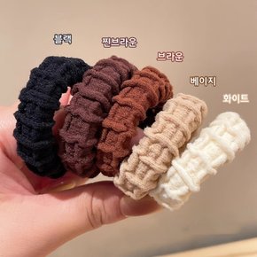 잘늘어나는머리끈 로우번고무줄 안아픈머리끈 굵은 꽈배기 노팁