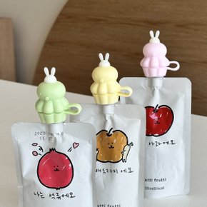 문어 파우치캡+보관케이스 파우치 아기음료 흘림방 뚜껑 토퍼 이유식 퓨레 케이스
