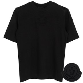 몽클레어 24SS 블랙 자수 로고 티셔츠 8C00002 89A17 999