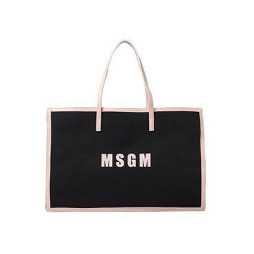 MSGM 24SS 키즈 로고 프린트 토트백 블랙 S4MSJGBA048 110_P360158186