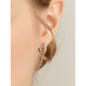 [Ie378]Rainbow Stone Silver Earring