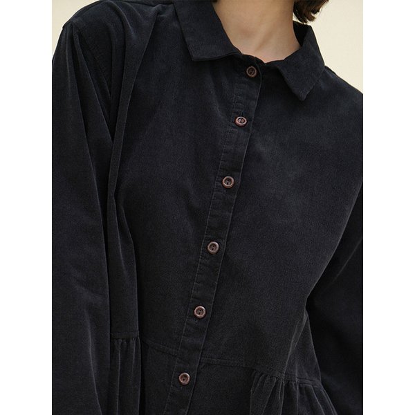 [6차 리오더]풀오버 원피스 (코듀로이) 네이비 244201SNV