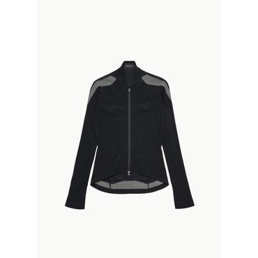 샵아모멘토 요한나 파르브 25SS Long Sleeve Zip Top With Silicone Dots, Black/Lime