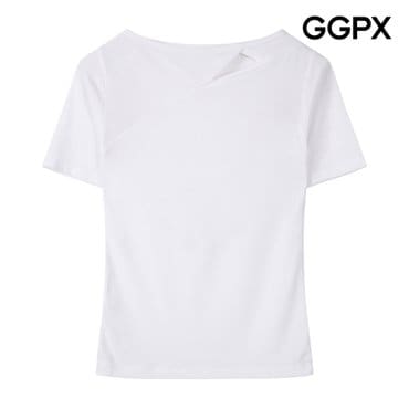 GGPX 스몰 트임 디테일 티셔츠 (GP7TS041F)