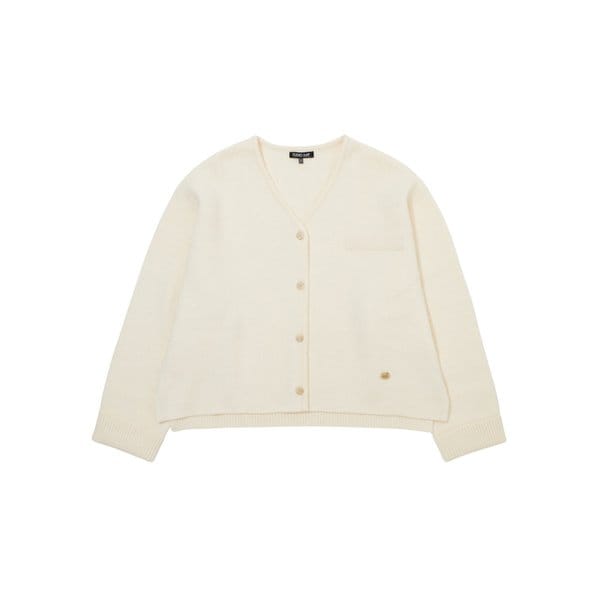 부클 브이넥 니트 가디건 AR4KGB61