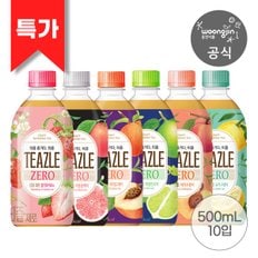 티즐 제로 블렌딩티 500ml 10입 (자몽블랙티/라임민트티/피치얼그레이/피치우롱티/유자그린티)