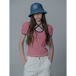 STRIPE STRING TSHIRT_RED